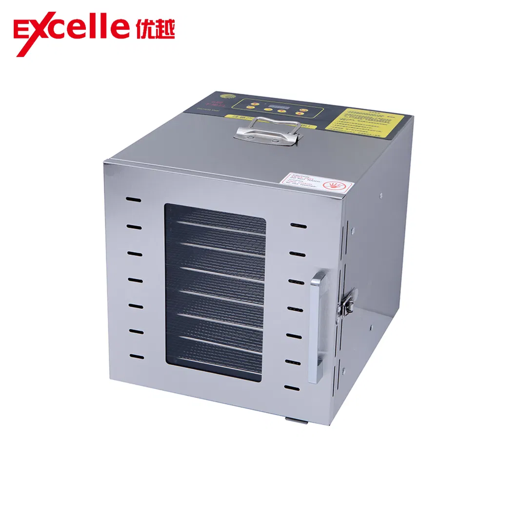 Stainless Steel Commercial New Food Machine 8 Trays Square Fruit Dehydrator
