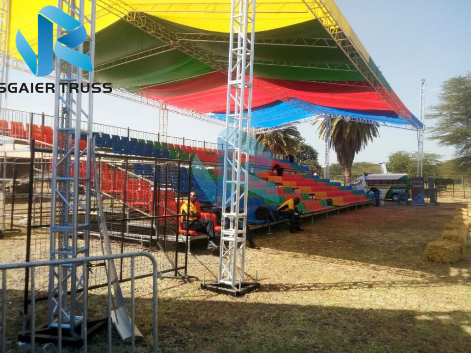 Stadium Football Game HDPE Seats Metal Bleacher Chair Seats with Roof