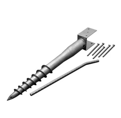 HDG Iron Ground Screw Pole Post Anchor