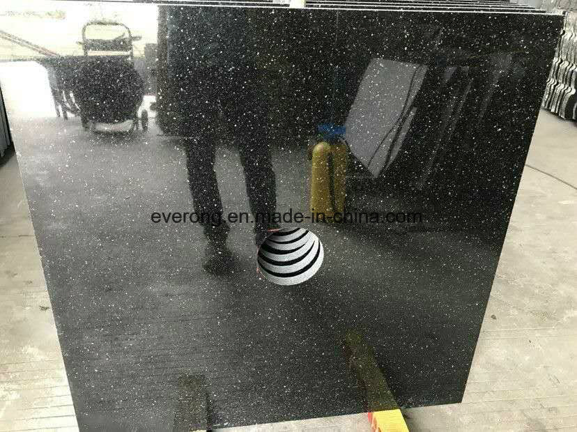 Black Galaxy Granite Slab for Kitchen/Bathroom/Wall/Floor