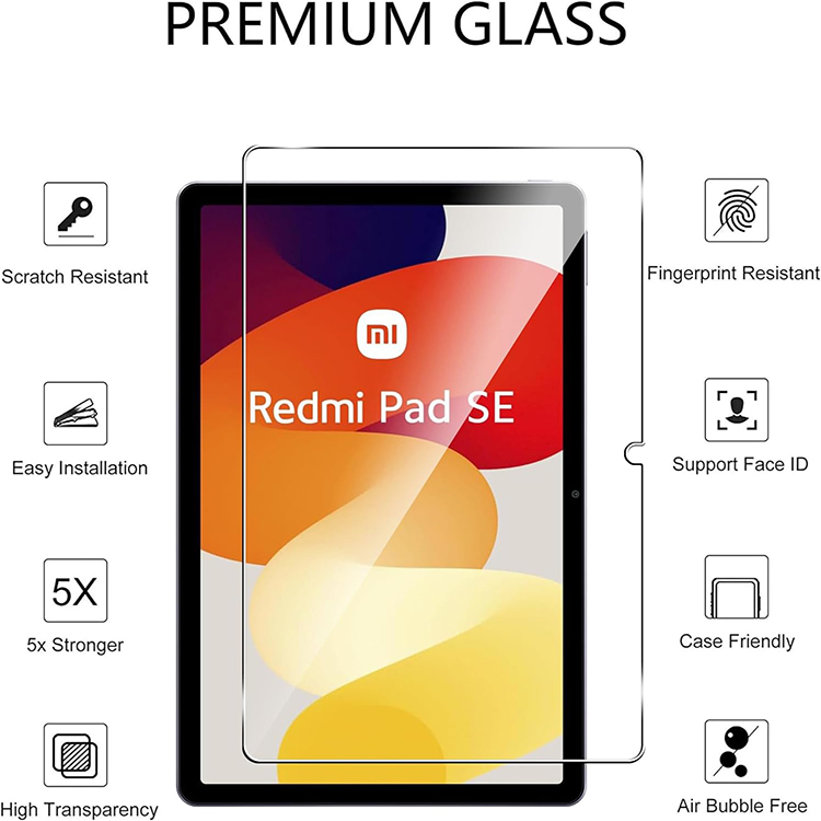 Premium HD Clear Tempered Glass Film Screen Protector for Xiaomi Redmi Pad Se 11 Inch 2023