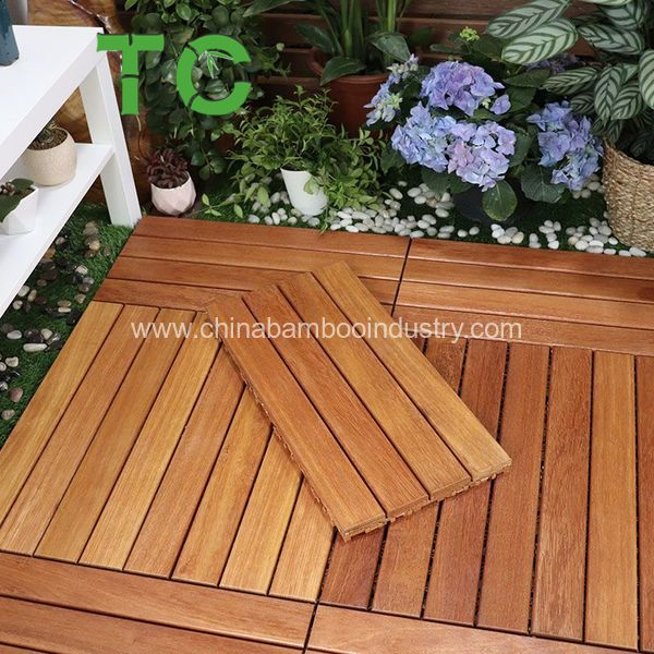 Деревянные террасные плитки для улицы