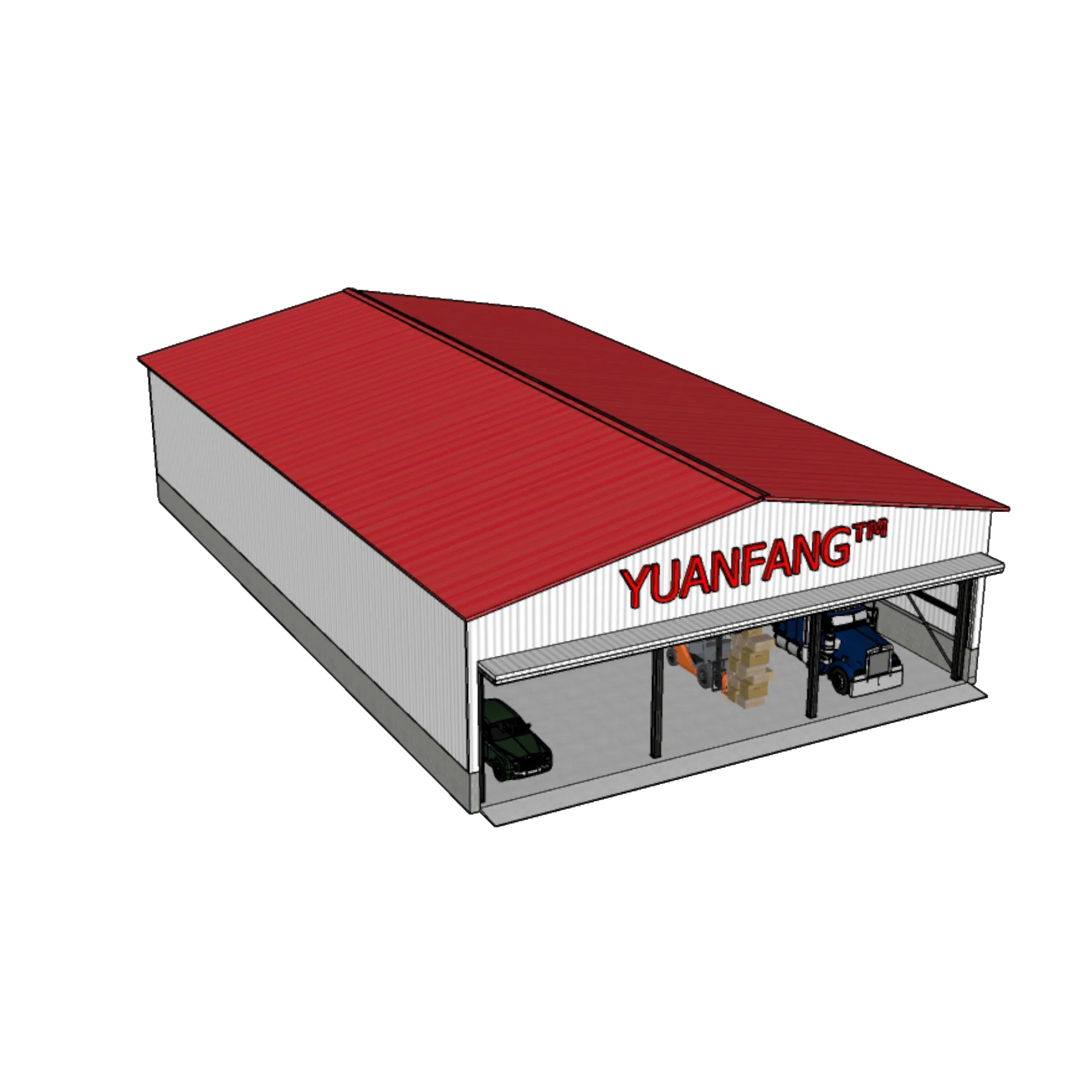 Pre-Engineered Metal Building Material Kits Prefabricated Middle Size Light Steel Structure Factory Warehouse