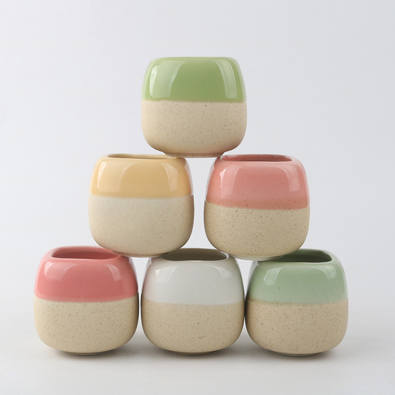 Горшок керамический квадратный для суккулентов