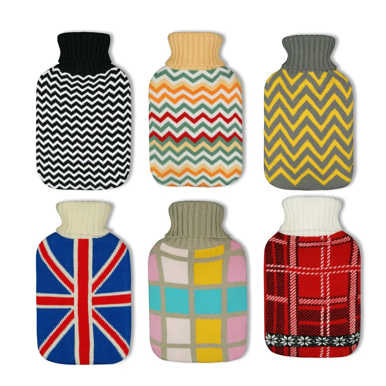 500ml Hot Water Bag Cover Custom Color and Design Rubber Hot Water Bottle Sleeve Cover