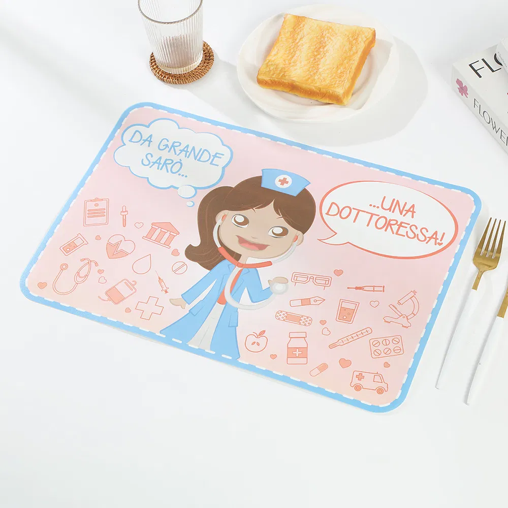 Stylish Washable PP Table Table Protection Plastic Mat Set for Versatile Dining Use