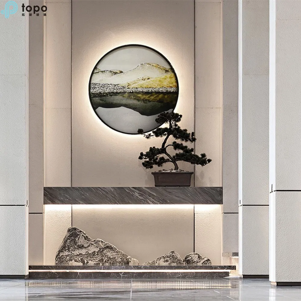 500mm Decorative Chinese Modern Circle Landscape Painting (MR-YB6-2051D)