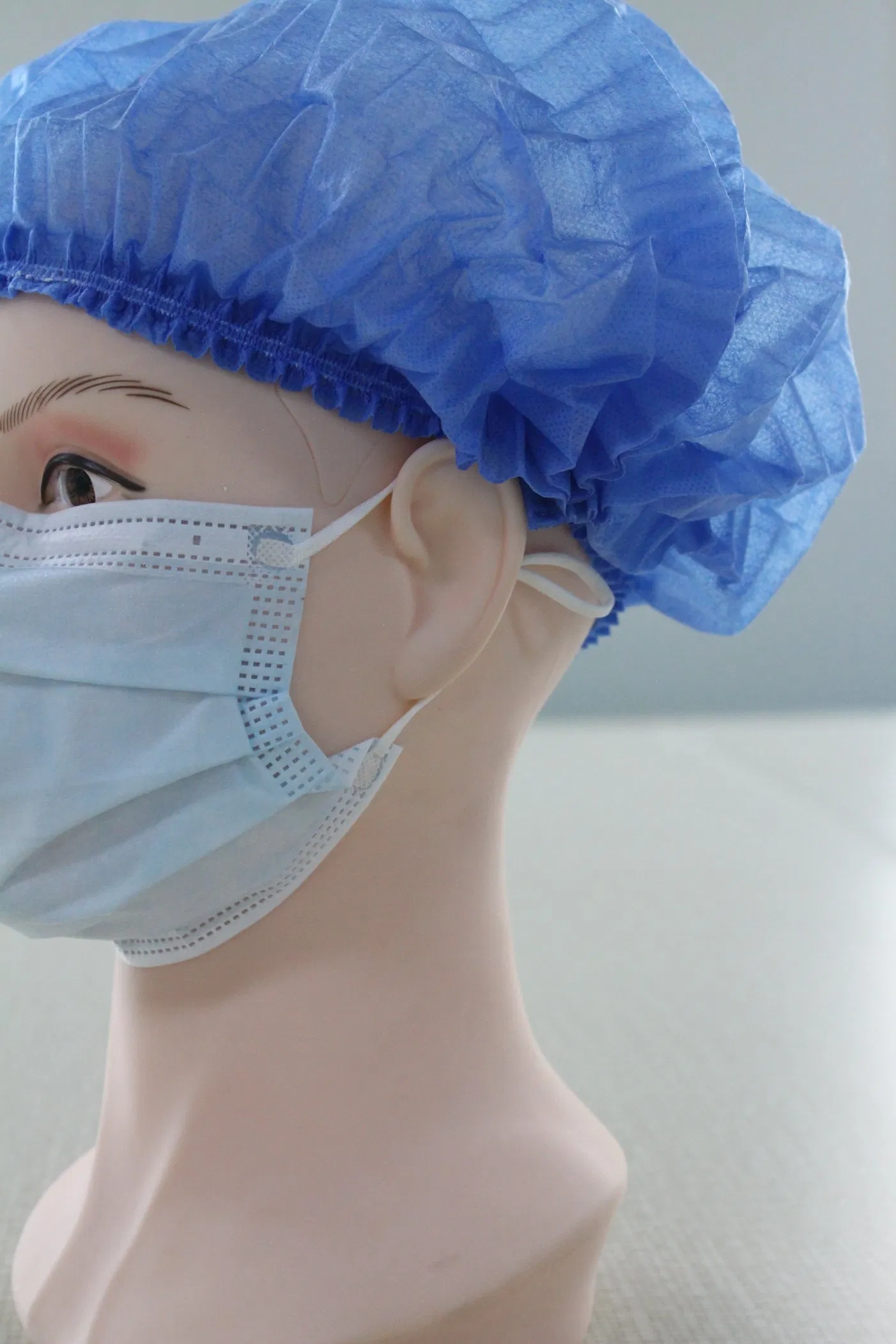 Laboratory Dedicated Protection, Blue SMS 15GSM Dust-Proof Cap, Ensures Experiment Safety