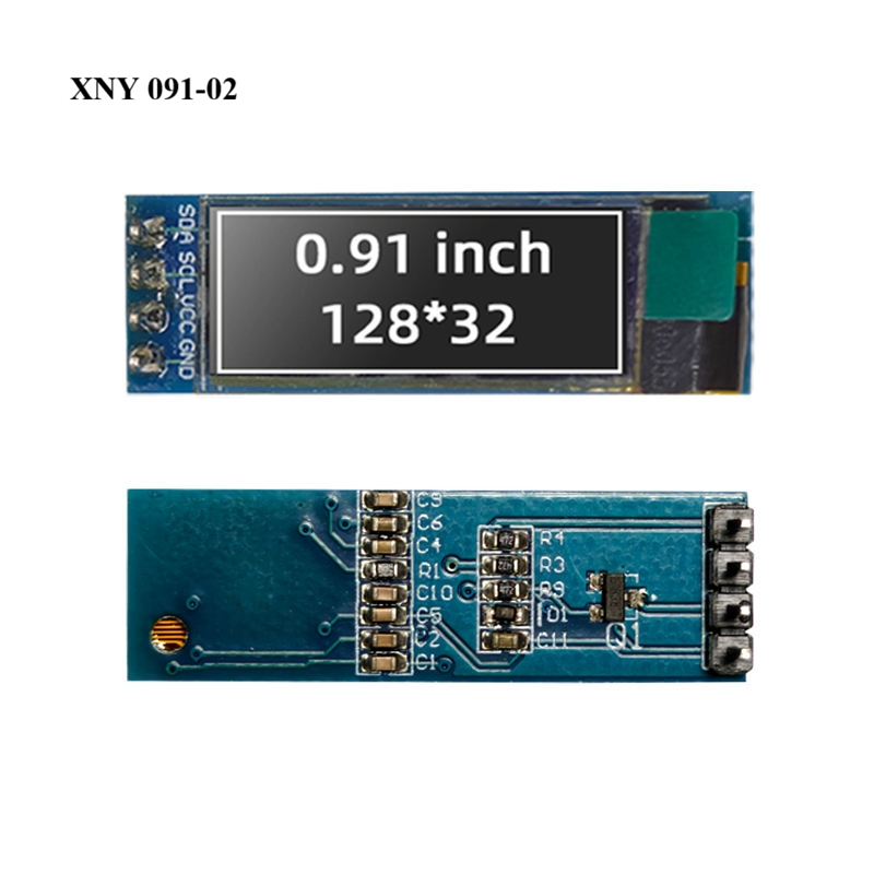 OLED дисплей 0.91 дюйма, 128x32 пикселя, интерфейс I2C