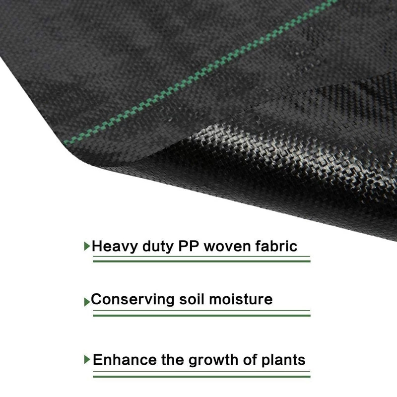 Black Grass Cloth Woven Grass Cloth Garden Agricultural Plastic Mulch Cloth Thicker Orchard Garden Weeds Control Fabric 5% off Price
