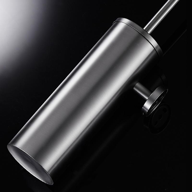 Wall Mounted Black Matte Toilet Cleaning Brush and Bracket Toilet Brush 304 Stainless Steel Toiletbrush