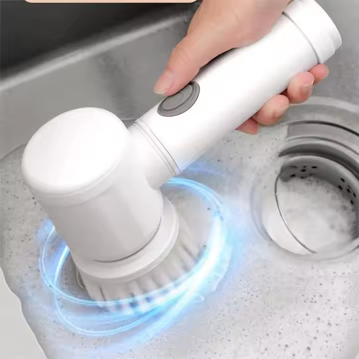 Electric Cleaning Brush Dish Washing Rotary Scrubber Bathroom Scrub Kitchen Cleaner