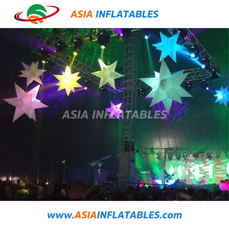 Inflatable Spiky Spheres Decoration Star /Decorative Stage Inflatable Light Star
