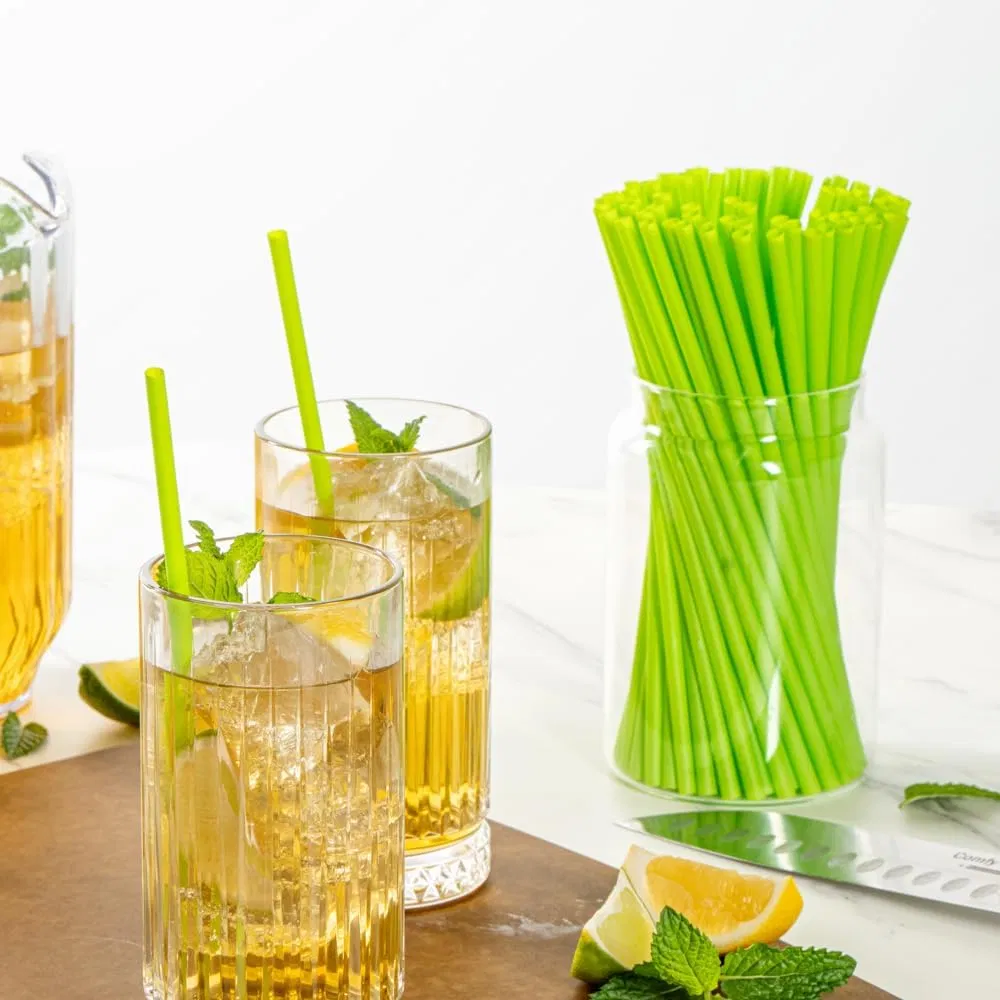 Disposable Drinking Straws PP Plastic Clear Straight & Bendy for Bubble Tea Coffee Juice Beverages Non-Toxic Heat-Resistant Custom Logo Factory Wholesale