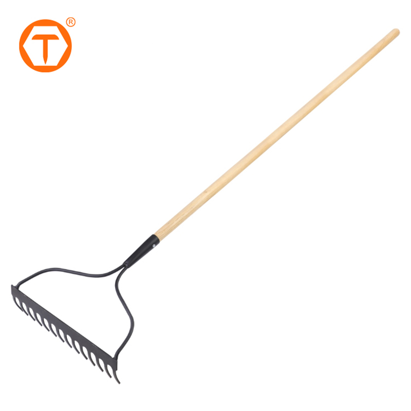 14 Teeth Garden Lawn Leaf Garden Agricultural Farm Plants Steel Bow Rake