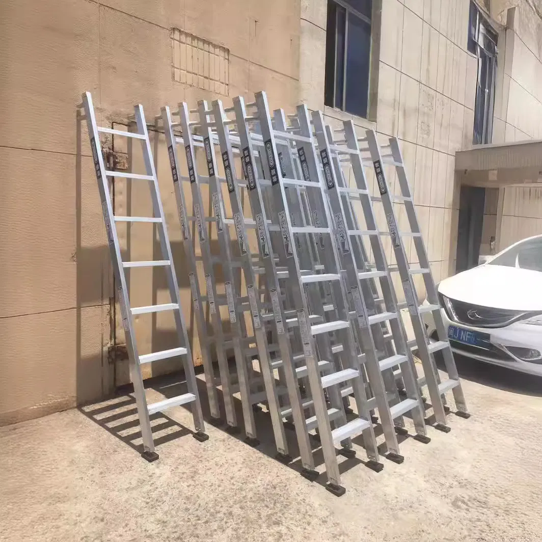 Heavy-Duty Aluminum Alloy Straight Ladder for Industrial Use