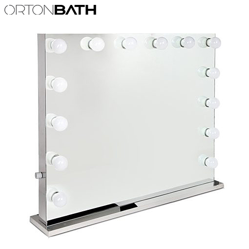 Ortonbath1 Rectangular Table Top Hollywood Make up Smart Bathroom Backlit Anti Fog Vanity LED Light Mirror Wall Mirror Bath LED Mirror
