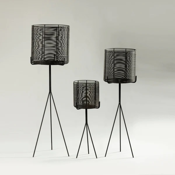 Кашпо железное набор 3 предмета для растений