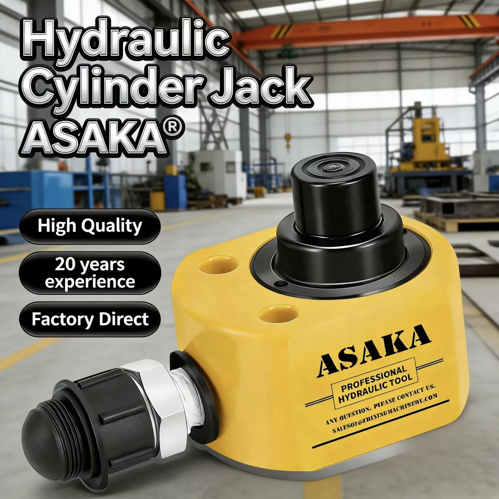 Portable Durable Lifting Tool Double Acting Hydraulic Cylinder Jack