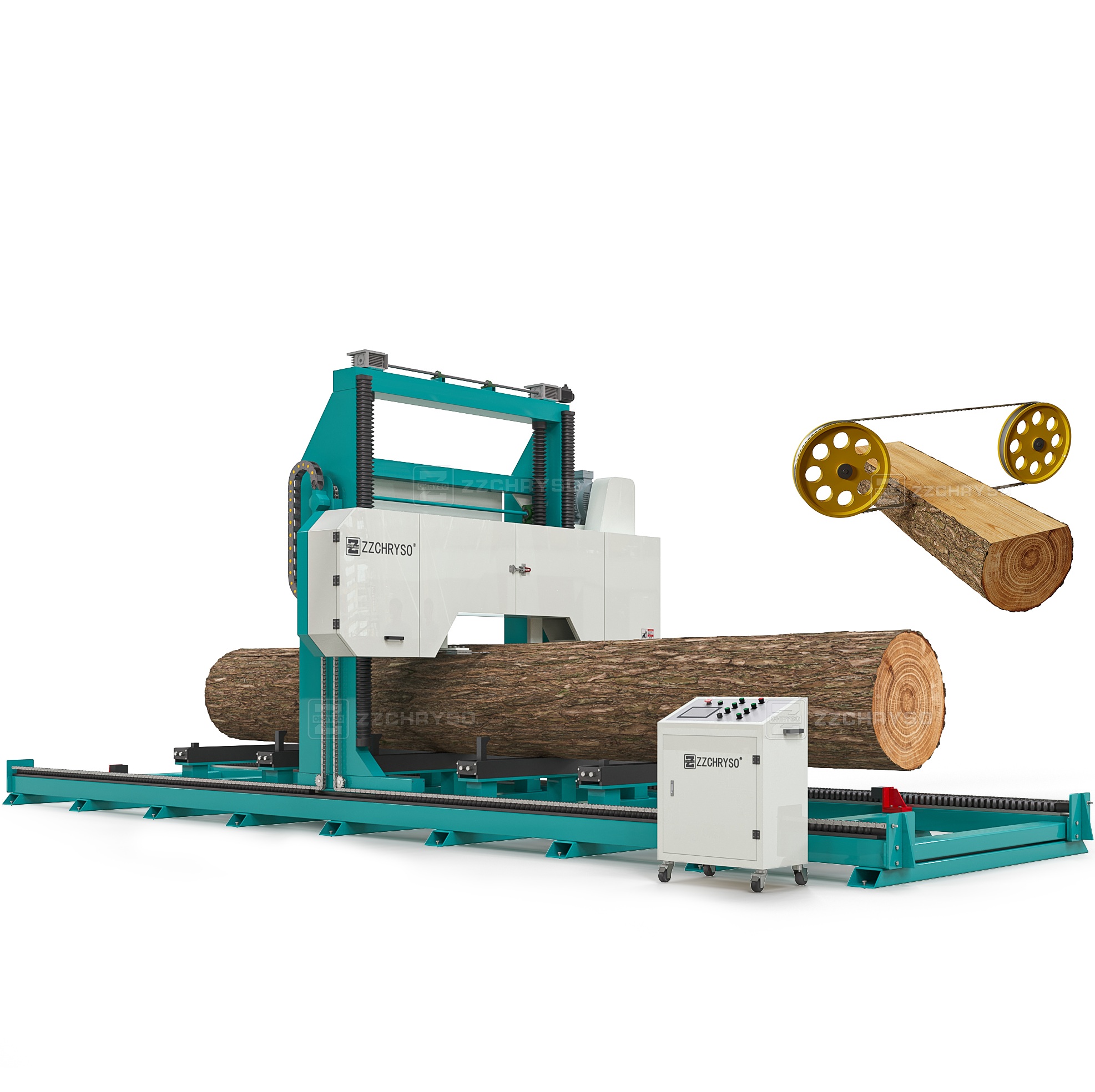 Ленточная пила по дереву портативная горизонтальная