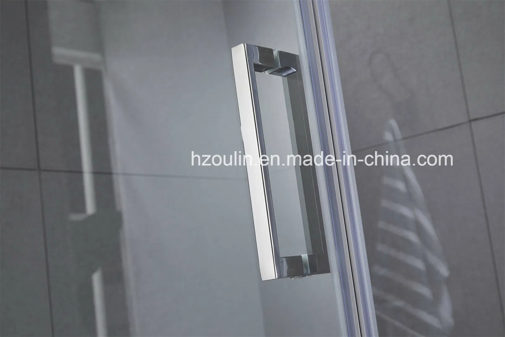 8mm Glass Shower Enclosure with One Fixed Glass and One Folding Glass