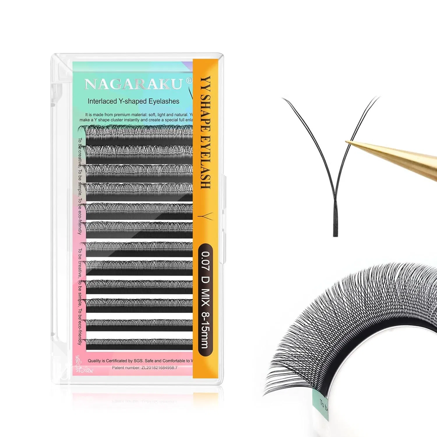 Premium Mink Soft Light Natural Net Cross False Yy Shape Eyelash Extension