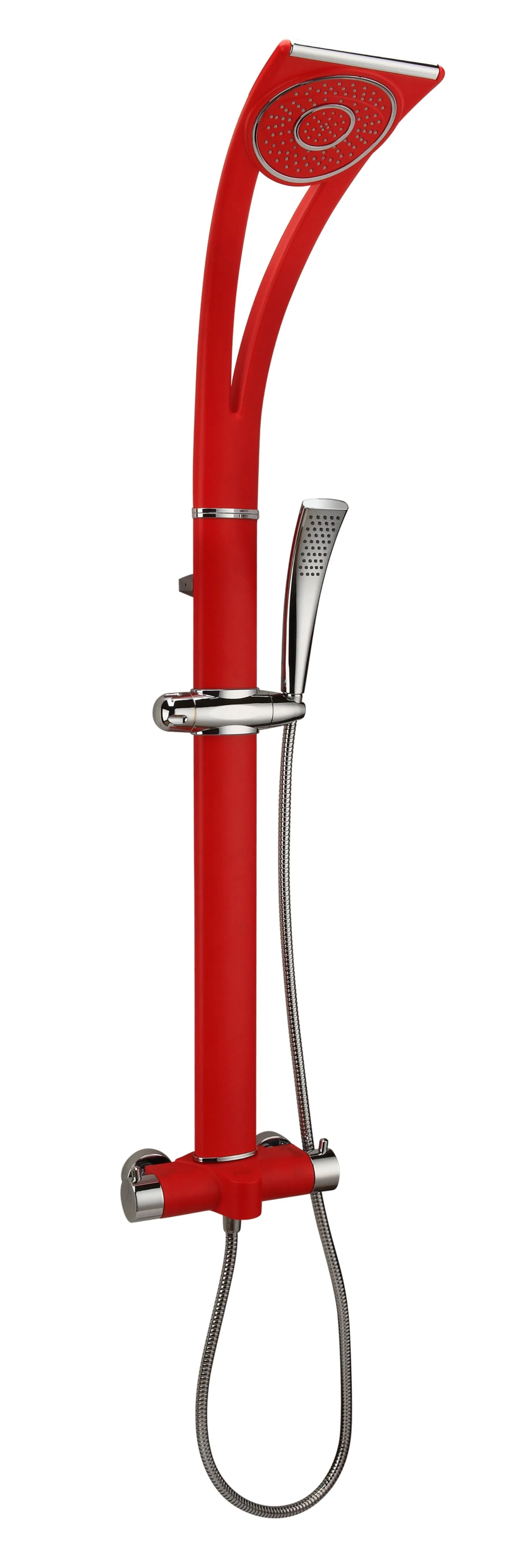 Rose Gold Bathroom Shower System Brass Wall Mount Rainfall Shower Head Mixer Faucets Set