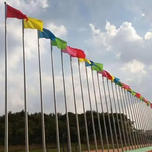 20FT 25FT 30FT 40FT Stainless Steel Flagpole Manual Raise Internal Halyard Flag Pole with Bracket