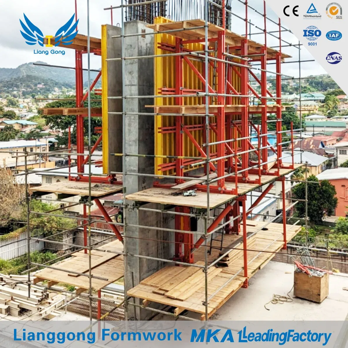 China Manufacturer Steel Hydraulic Self-Climbing Concrete Formwork for Wall