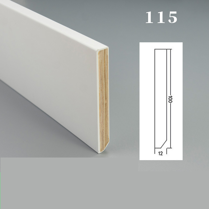 Hot Sale Decorative Solid Wood Multilayer Skirting Wall Sticker White Wood Floor Skirting Board