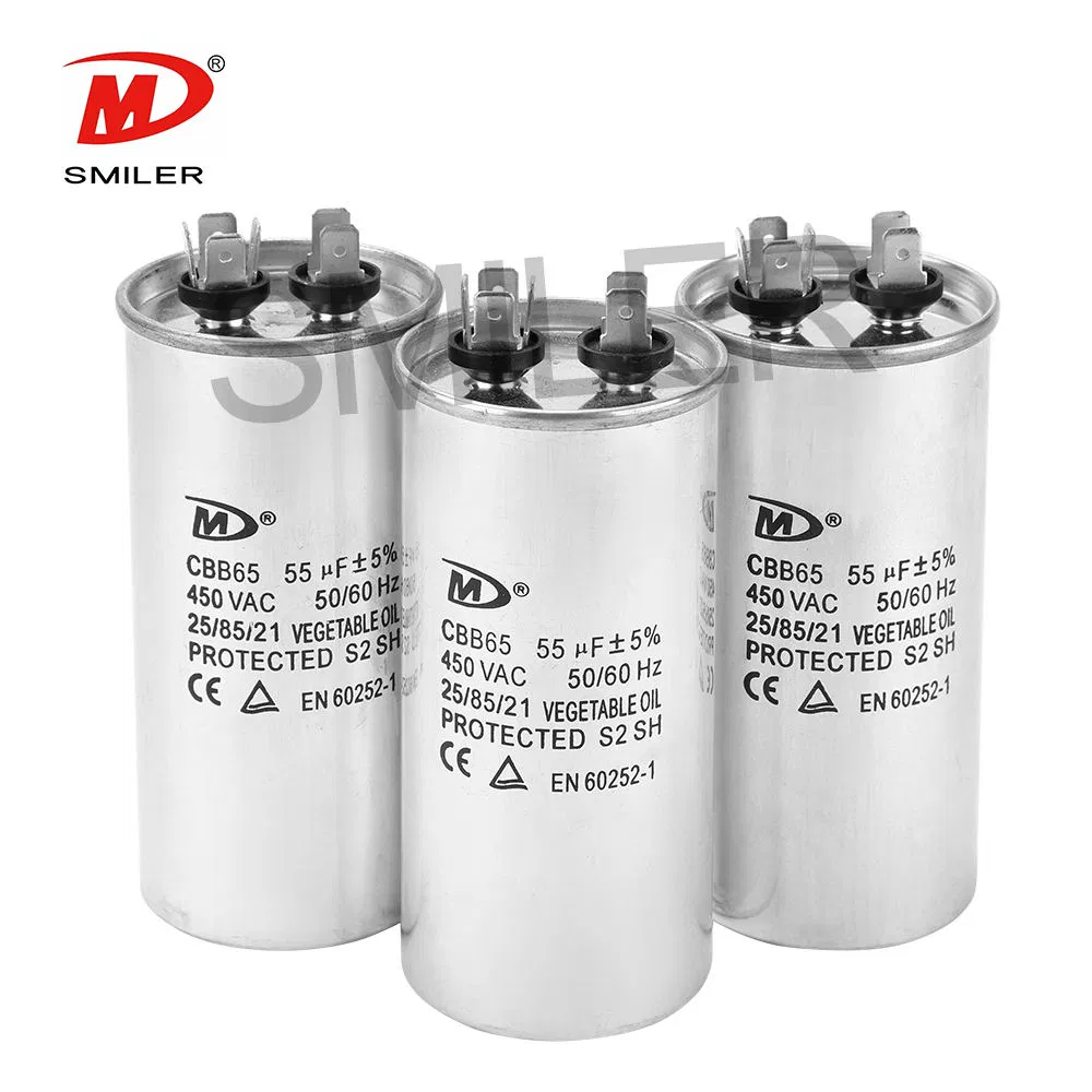 Cbb65 Air Conditioning Capacitor 40UF+5 50UF+5 60UF+5 High Quality