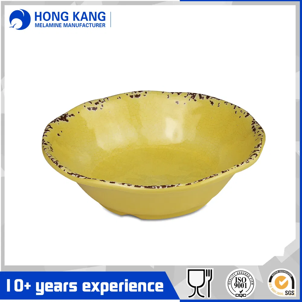 Melamine Salad Bowl with Crack Effect