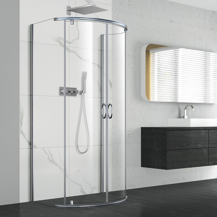 Bathroom Use Tempered Glass Shower Enclosure with Stainless Steel Hardware