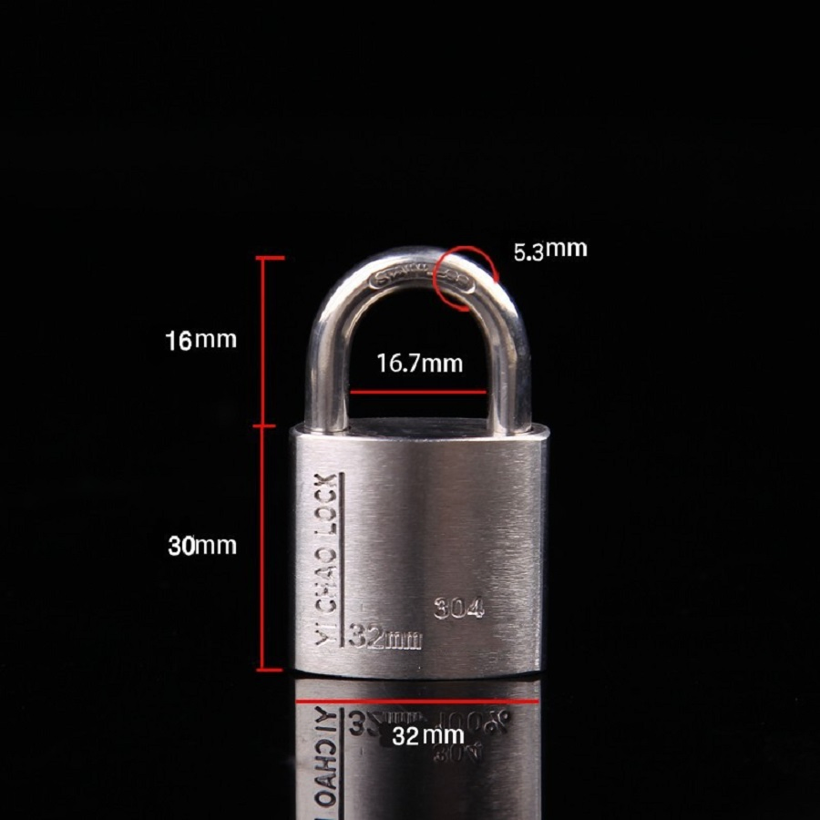 304 Stainless Steel Padlock Short Beam Anti-Theft Outdoor Household Padlock