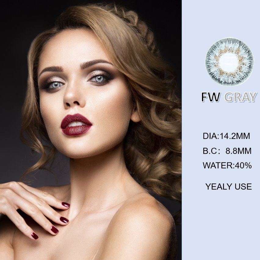 Can OEM Customized Logo Packaging Comic Eye Black Year Use 2PCS/Pair Colored Contact Lenses for Eyes