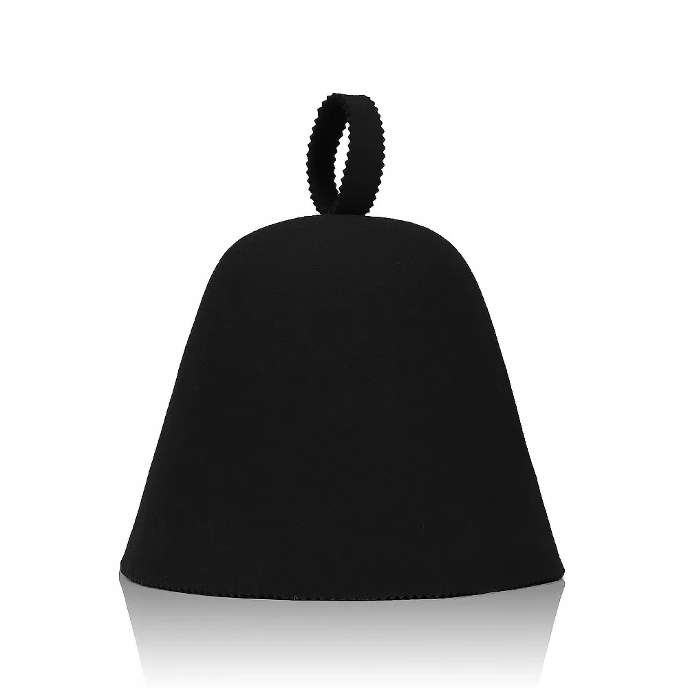 100% Local Wool Sauna Hat with Embroidered Sauna Heads Leisurely Shower Cap for Sauna Use