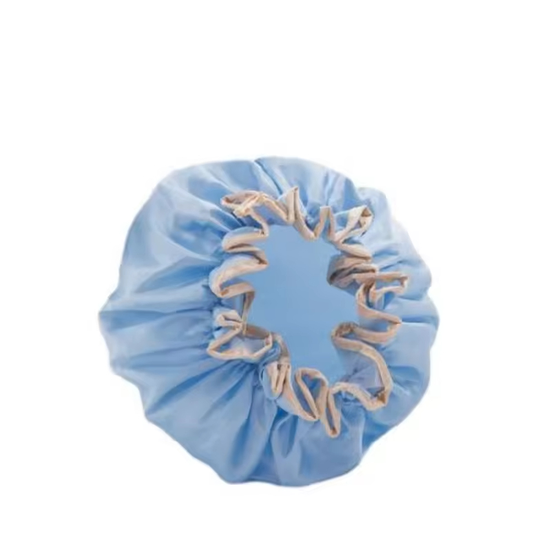 Hot Sale Bathroom Products Double Layer Thickened Waterproof Silk Smooth Shower Cap