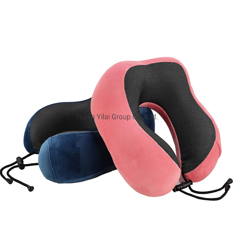 Adjustable Travel Pillow 100% Pure Memory Foam Neck Pillow with Storage Bag, Sleep Mask and Earplugs-Prevent