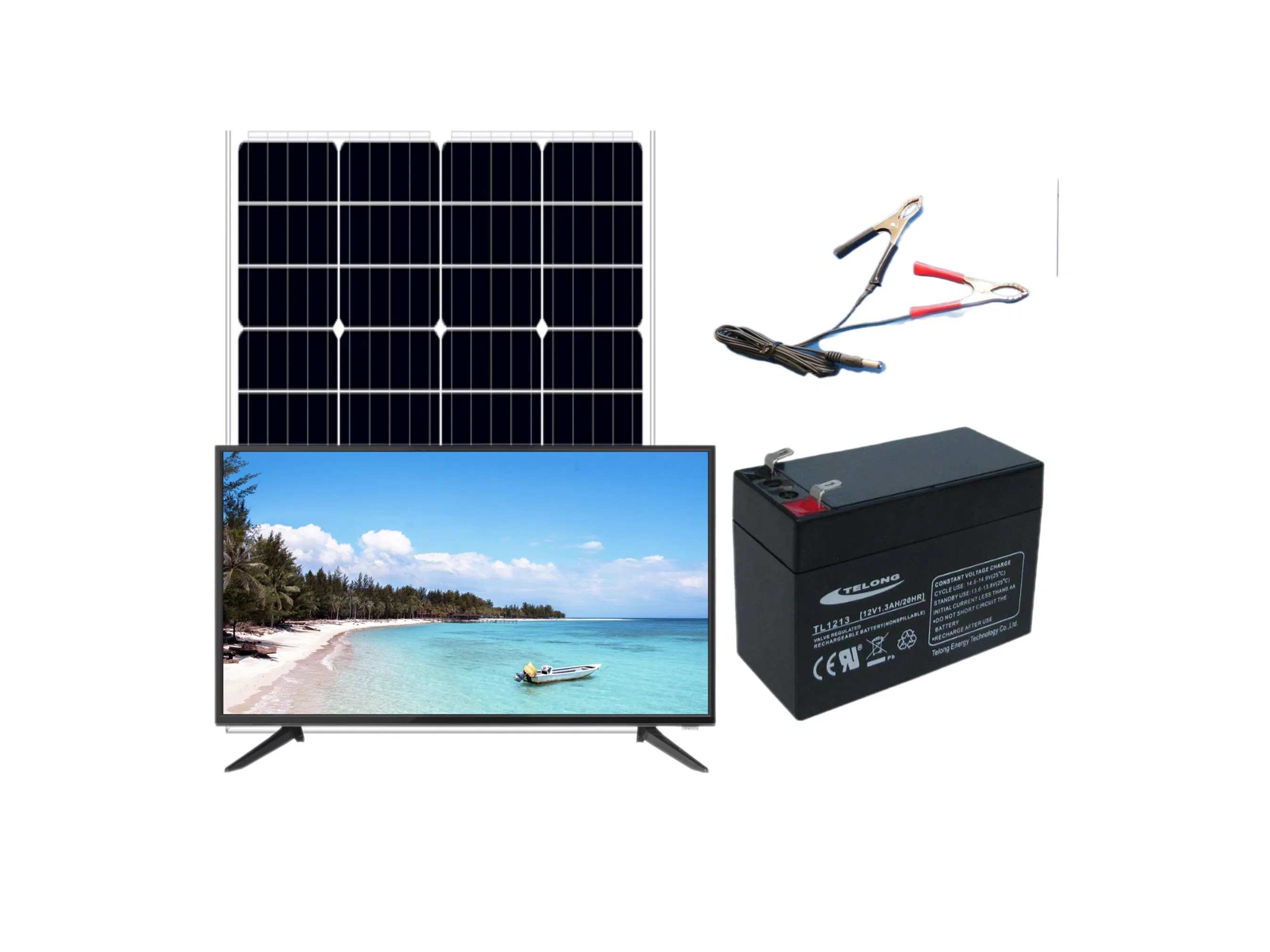 Солнечный телевизор 12V/220V с адаптером, 15-32 дюйма