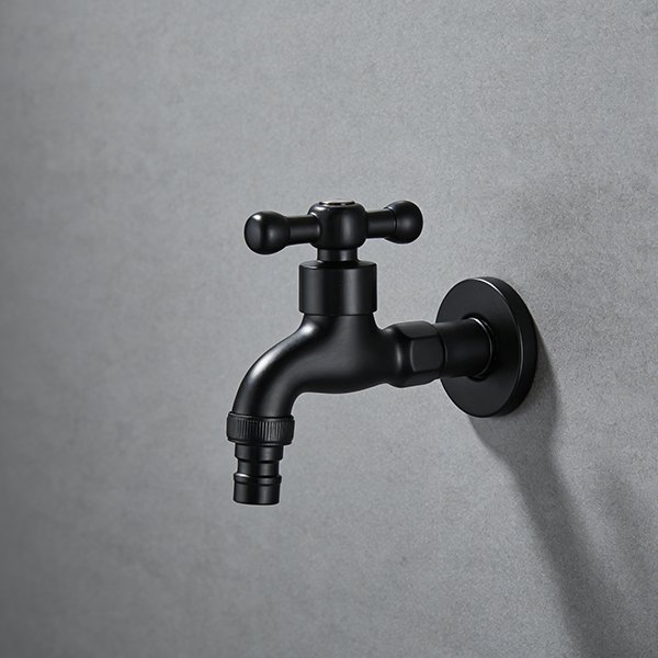 Factory Supply Modern Wall-Mounted Zinc Polished Basin Washing Machine Faucet Bathroom 1/2 3/4 Garden Bibcock