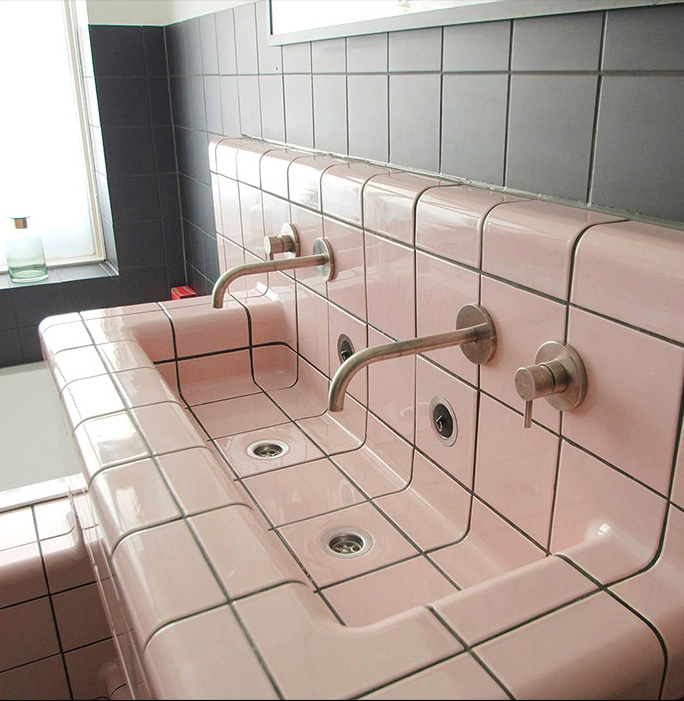 Pink Color Bullnose Tile Corner Tile for Kitchen Table Bathroom Sink