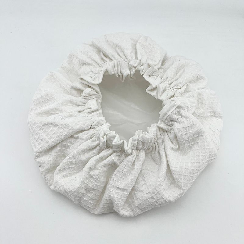 Custom Polyester PE Waterproof Elastic Band Bath Hair Shower Cap for Women