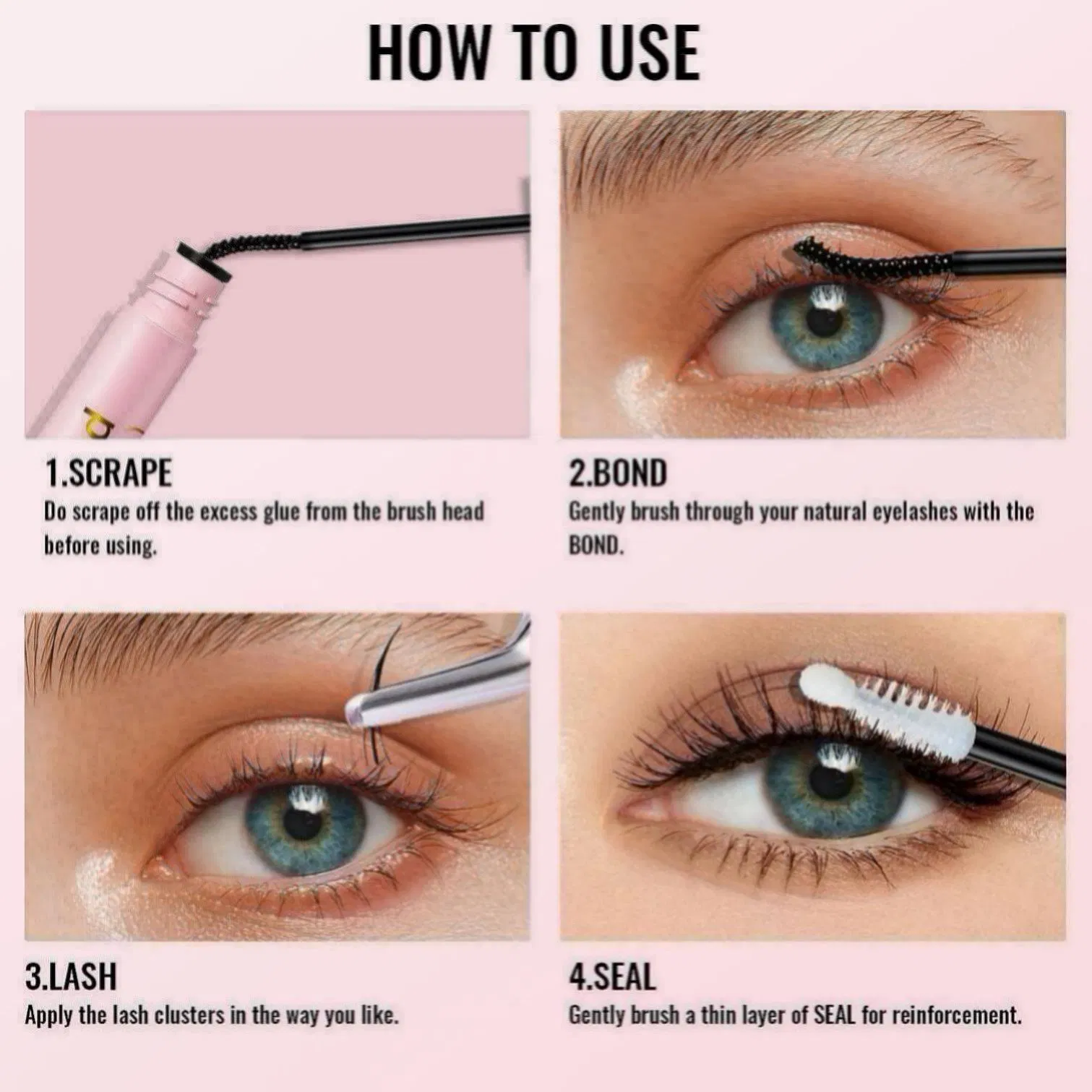 2-in-1 Eyelash Adhesive with Long-Lasting Clear Seal for Extensions