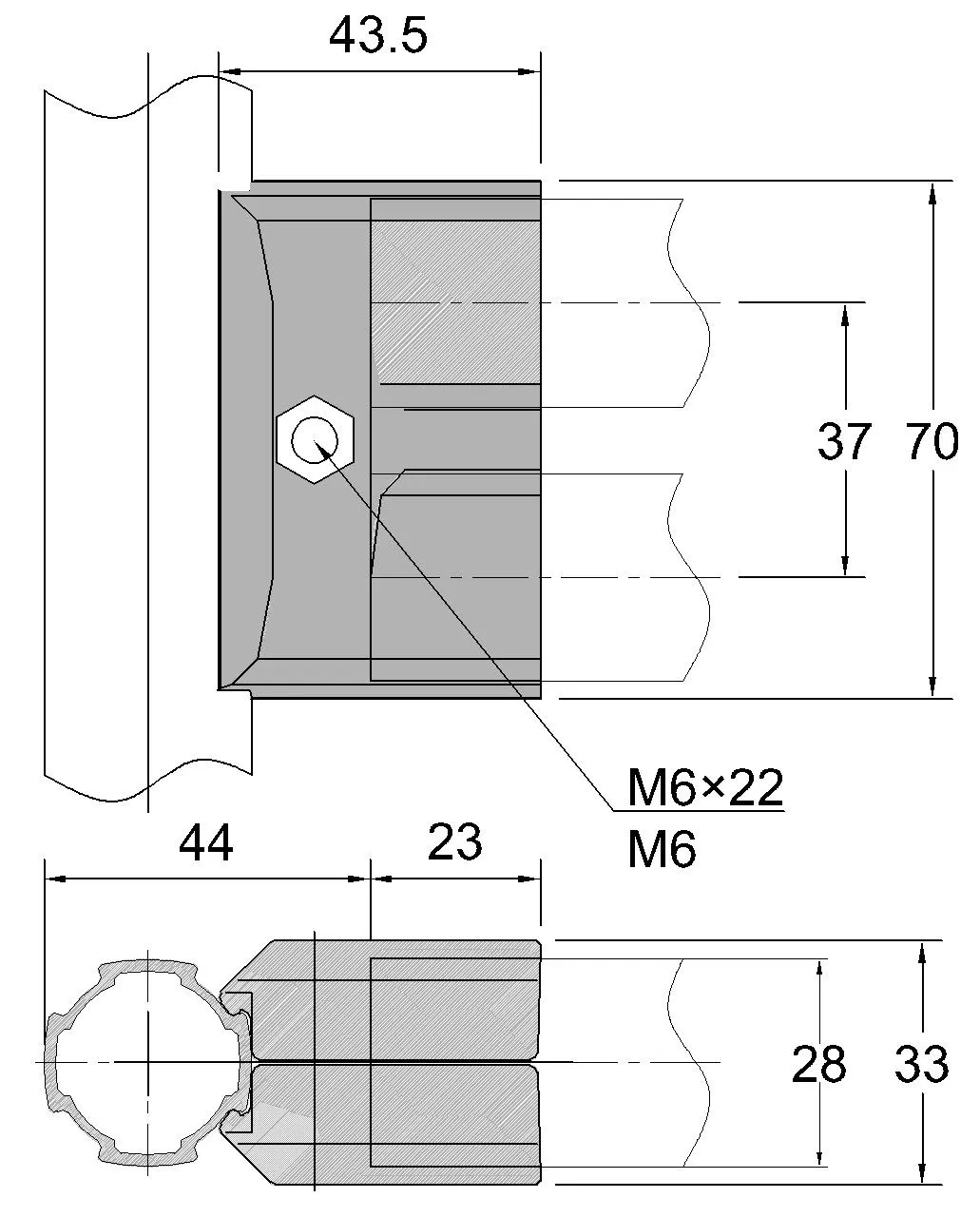 Aluminum Alloy Joint/Aluminum Alloy Lean Joint/Pipe Joint