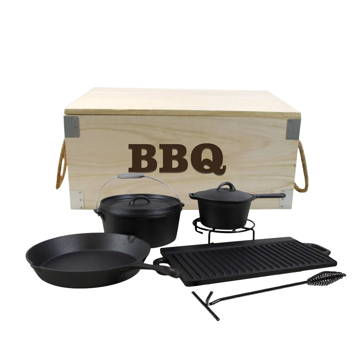 Набор чугунной посуды для кемпинга 7 предметов