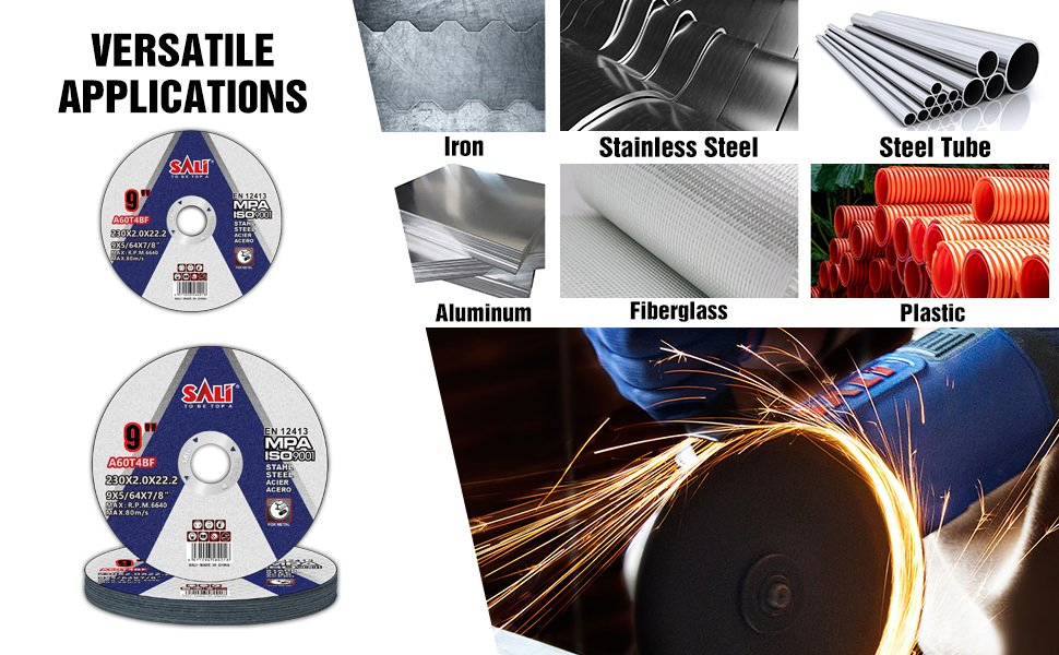 Sali 9inch 230*2.0*22mm Professonal Quality Metal Cutting Disc