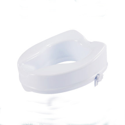 Goldenwell Toilet Seat Riser with Lid Extra Wide Opening Commode Cushion Raised