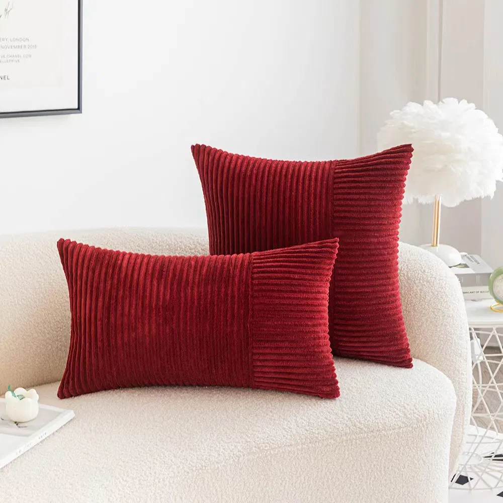 Custom Corduroy Pillowcase Ins Living Room Sofa Decoration Throw Cushion Cover Factory Wholesale Solid Pillow Cover