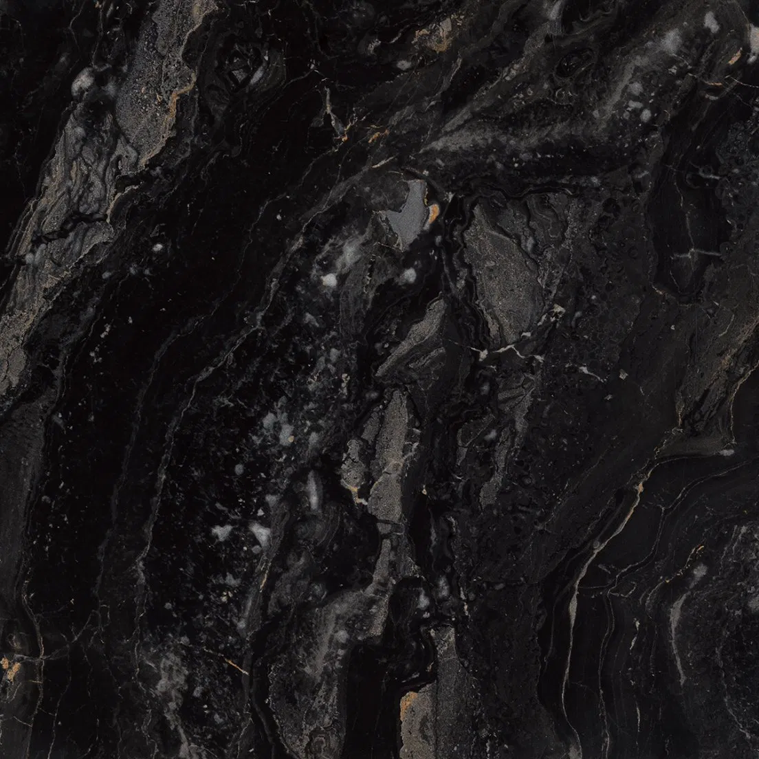 Urlf6816 Foshan Hot 600X600mm Super Black Body Dark Color Glazed Polished Porcelain Floor