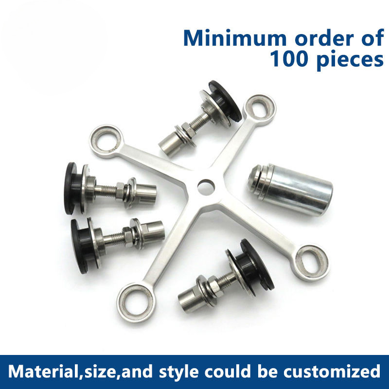 Stainless Steel Glass Spider Fitting for Glass Curtain Wall Spider 4 Arms Connected